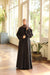 Soft crushed fabric abaya black
