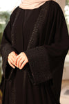 iconic abaya with tweed cut