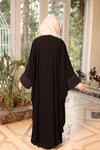 iconic abaya with tweed cut