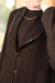 Satin-Trimmed Chiffon Cape