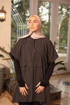 Front-Zip Elevated Cape black