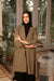 Asymmetric Twill Urban Cardigan olive