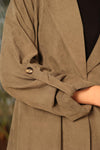 Asymmetric Twill Urban Cardigan olive