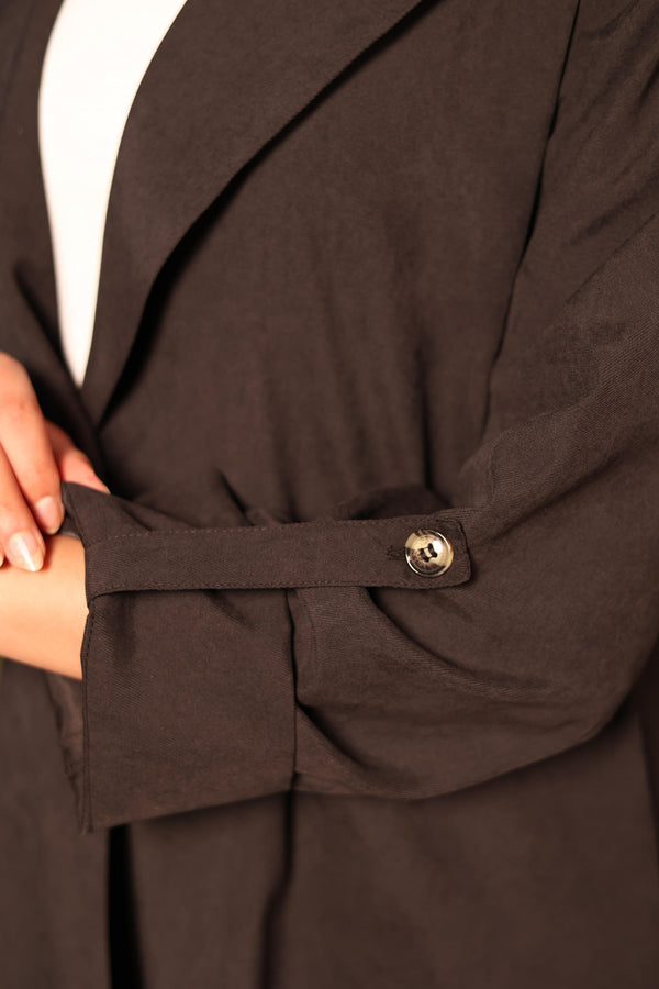 Asymmetric Twill Urban Cardigan black