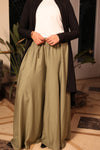wide leg palazzo pants olive