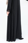flowy abaya with lace detail
