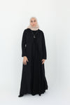 Jumpsuit Set with Front-Knot Open Abaya