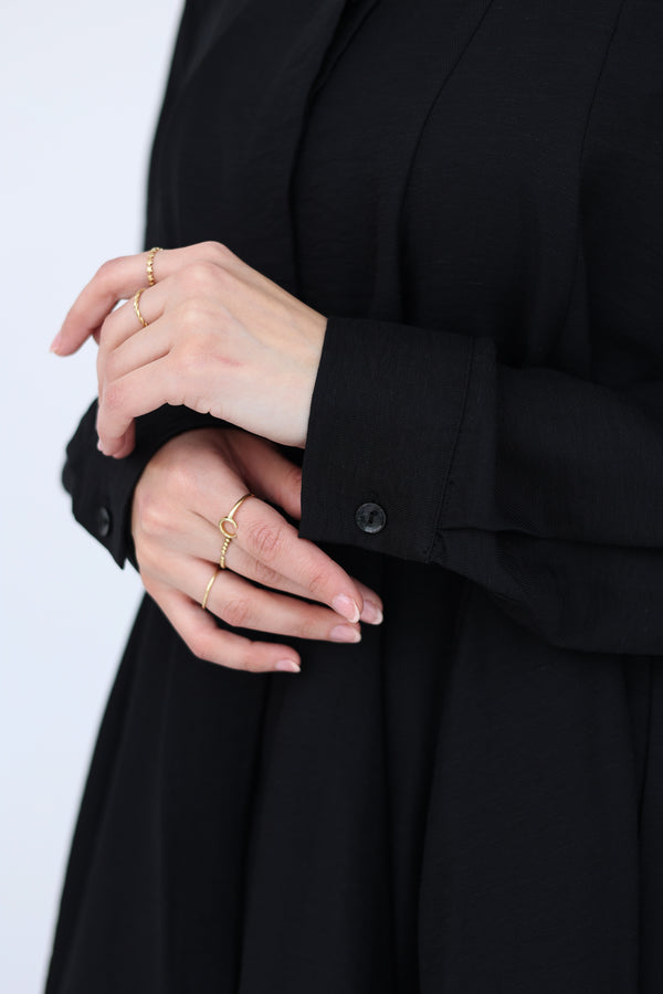 The Panel Flare Shirt black