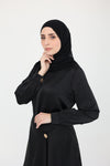 Wrapped Satin Draped Set black