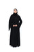 lace trim open abaya