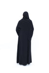 lace trim open abaya