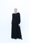 abaya with chiffon cut