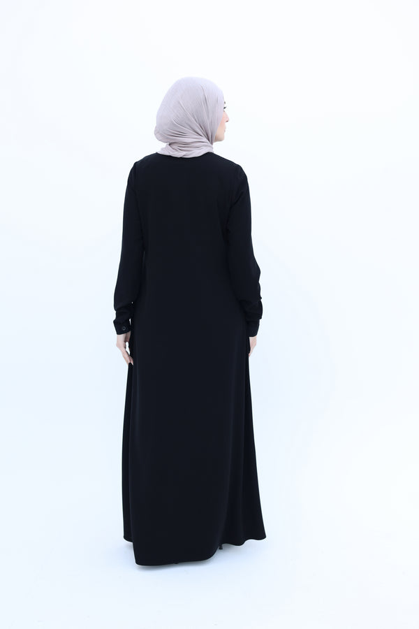 abaya with chiffon cut