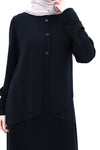 abaya with chiffon cut