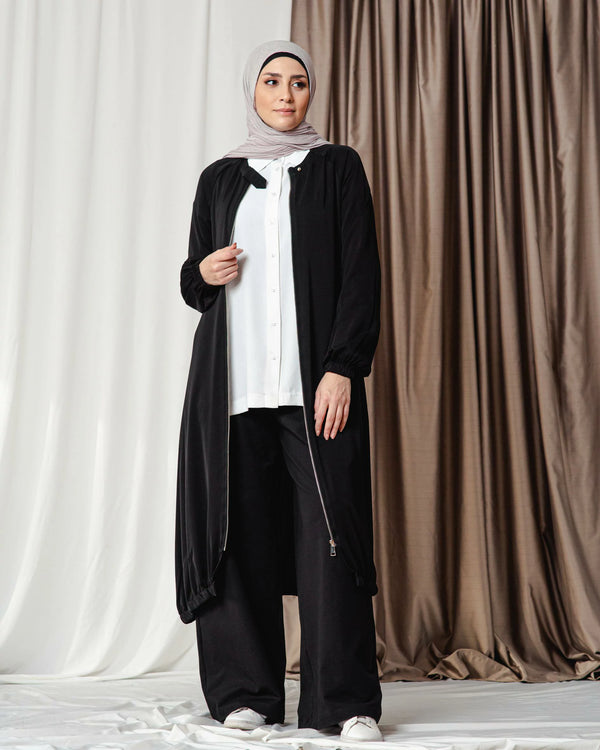 Cardigan with Oxyde or Silver Zipper