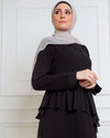 Crepe Abaya with several layers