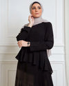 Crepe Abaya with several layers