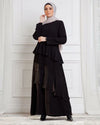 Crepe Abaya with several layers