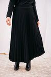 Pleated crepe skirt