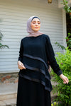 Diagonal Layers Abaya