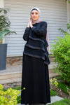 Diagonal Layers Abaya