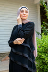 Diagonal Layers Abaya