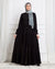 Fronce Abaya made with crepe