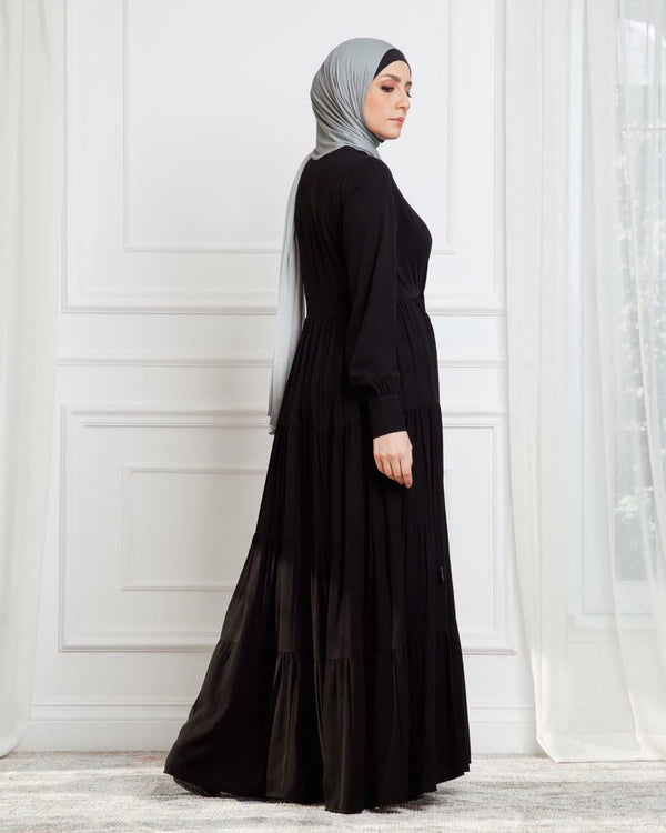 Fronce Abaya made with crepe