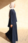 Navy Celestial Pleated Set