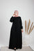 Practical crep abaya with snaps and pockets