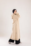 Long cozy Milton coat with hood