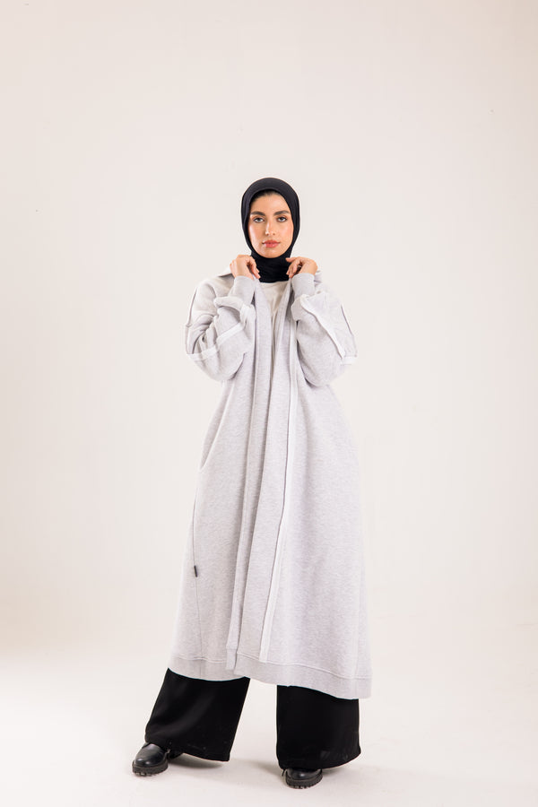 Long cozy Milton coat with hood