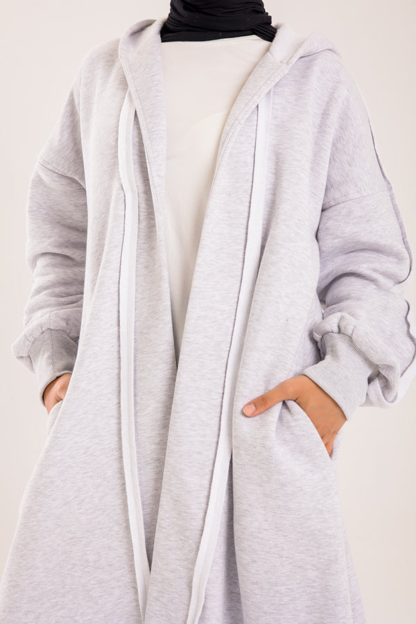 Long cozy Milton coat with hood