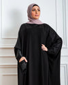 Papillon Abaya with touch of satin