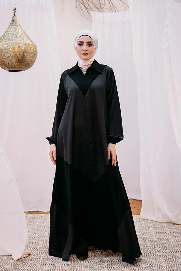 Satin * crepe V abaya