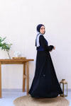 Silk Abaya riviere dark blue