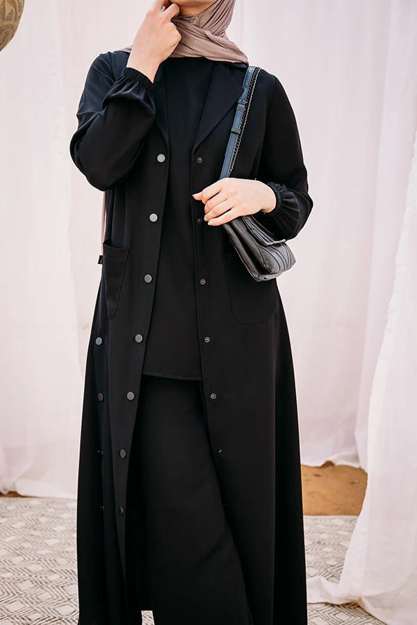 Tulip silk cardigan with side clips