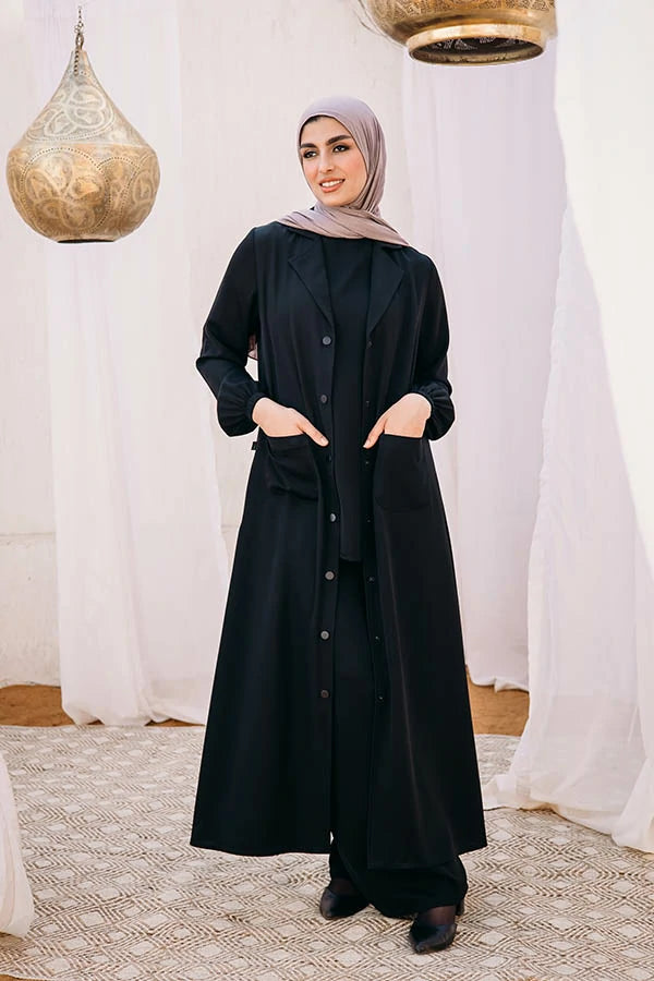 Tulip silk cardigan with side clips