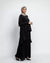 Tulip Layers Abaya -Black Chiffon Scarf included