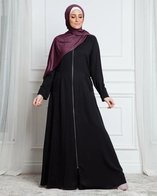 Zipper Abaya With 2 pockets