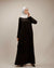 crepe Croisee Abaya with sleeves details