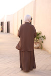 Brown Celestial Pleated Set