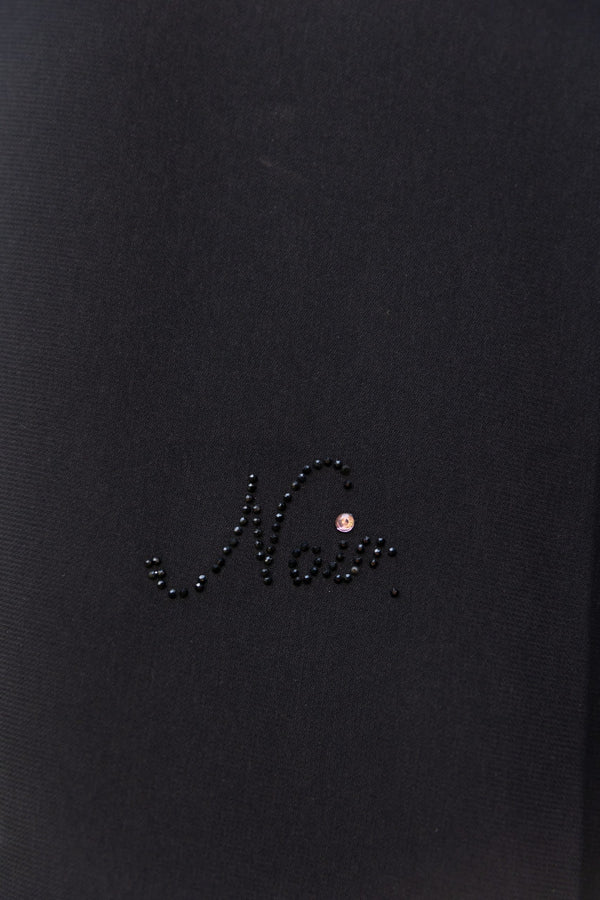 Classic abaya with striped fabric