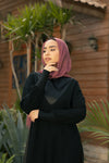 Abaya with satin on Sides
