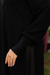 Abaya with satin on Sides