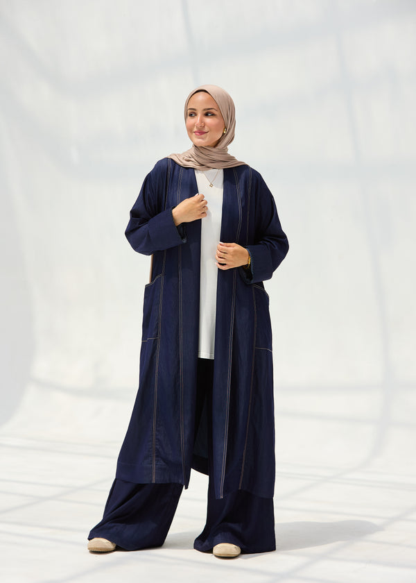 practical denim cardigan
