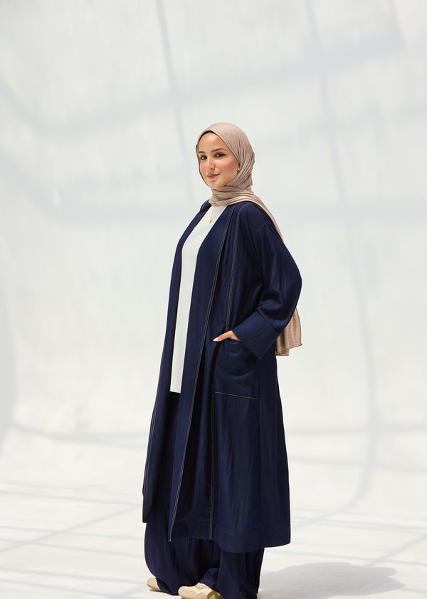 practical denim cardigan