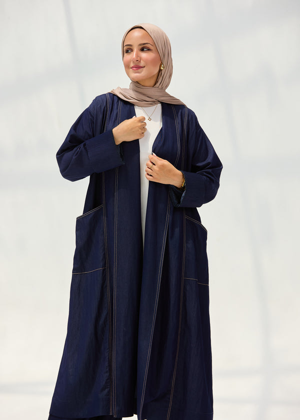 practical denim cardigan
