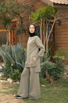Comfy set with wide leg pants