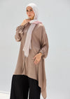 Washed Biege-Mist Silky Blouse